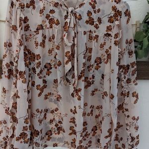 Lucky Brand Chiffon Flowy Blouse